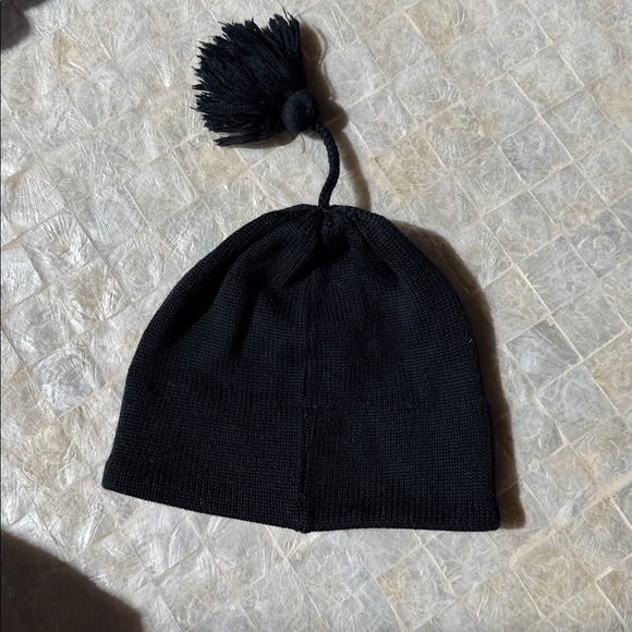 Bogner Beanie new unisex black knit and wool blend w Pom Pom and fleece headband - Picture 3 of 6